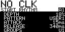 Duck の画面: NO CLK / START RHYTHM