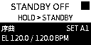 Ghost の画面: STANDBY OFF / HOLD > STANDBY