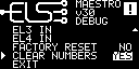 Maestro のデバッグ画面の CLEAR NUMBERS